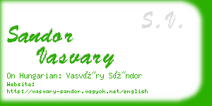 sandor vasvary business card